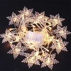 Varal de Luzes em Led Flocos de Neve - Casa Stony