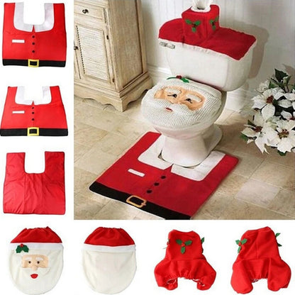 Conjunto de Capa de Natal para Sanitário - Casa Stony