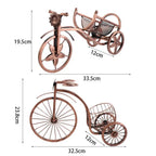 Suporte de Vinho Bicicleta Retrô Bronze