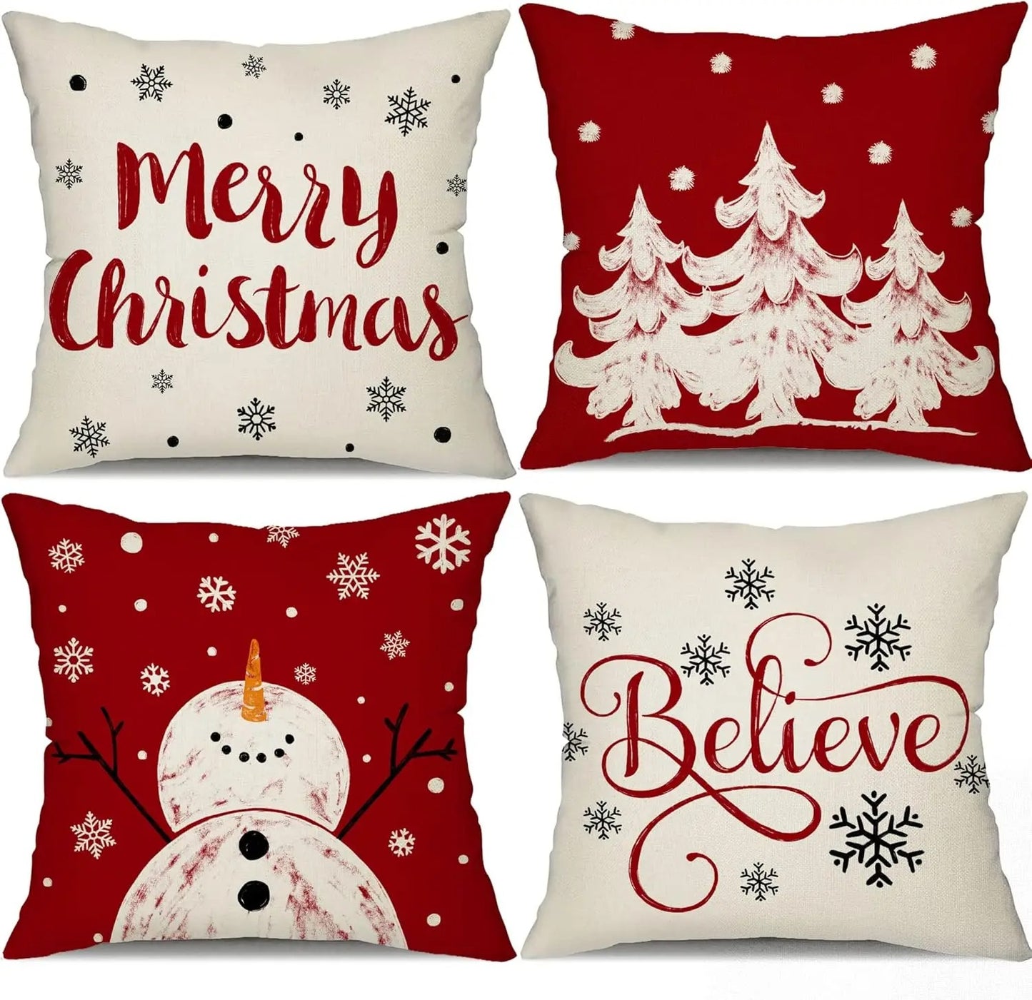 Kit 4 Capas de Almofadas Natal - Casa Stony