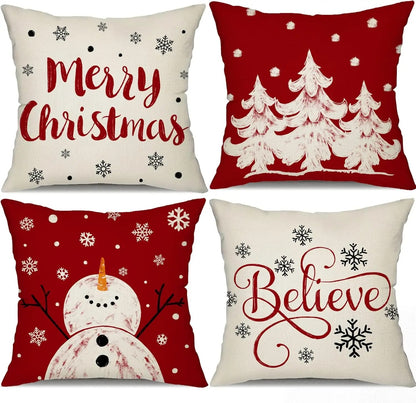 Kit 4 Capas de Almofadas Natal - Casa Stony