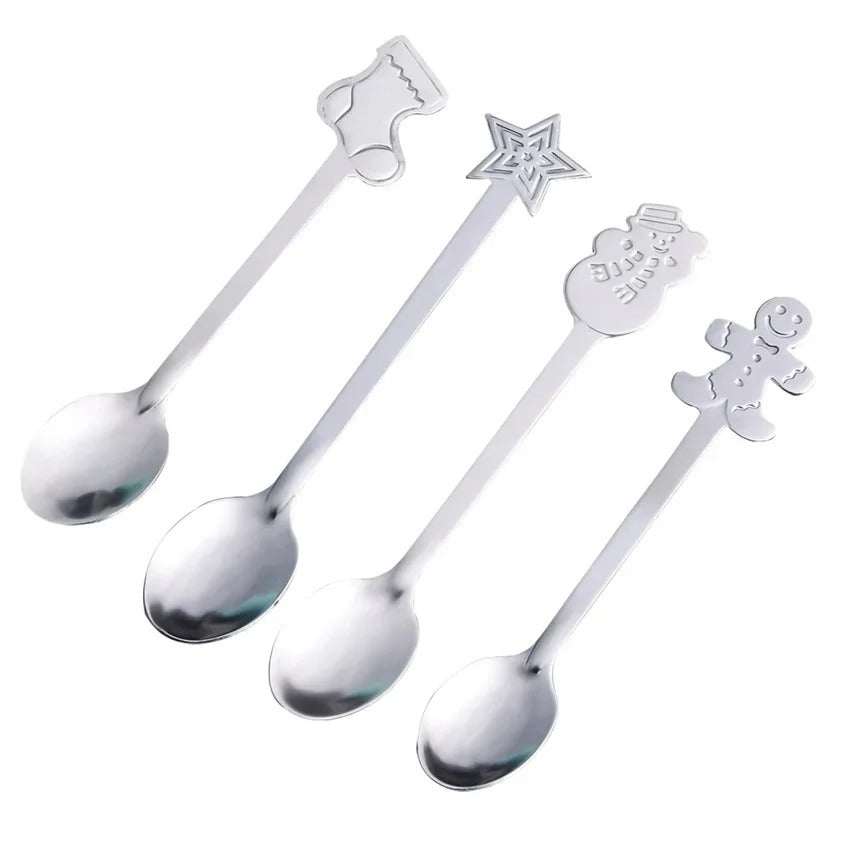 Conjunto Colheres Decorativas de Natal Silver - Casa Stony