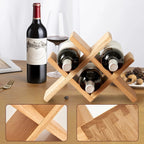 Suporte para Vinho em Madeira 4 Garrafas