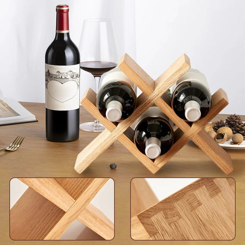 Suporte para Vinho em Madeira 4 Garrafas