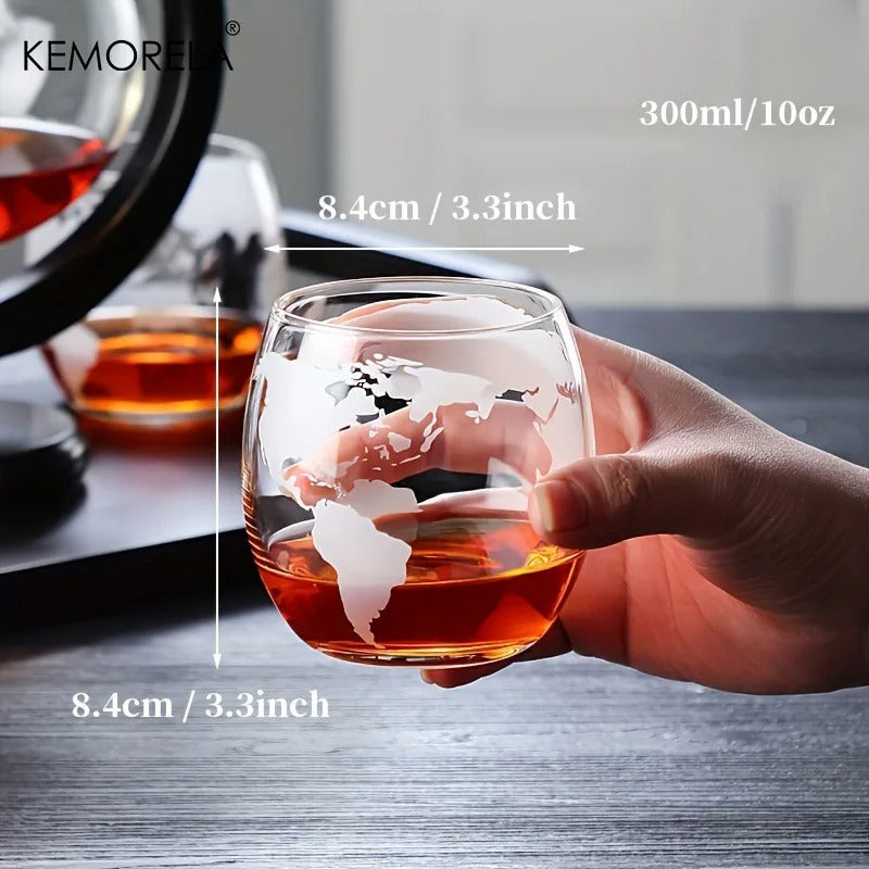 Decanter de Bebidas em Forma de Globo de Vidro Borosilicato