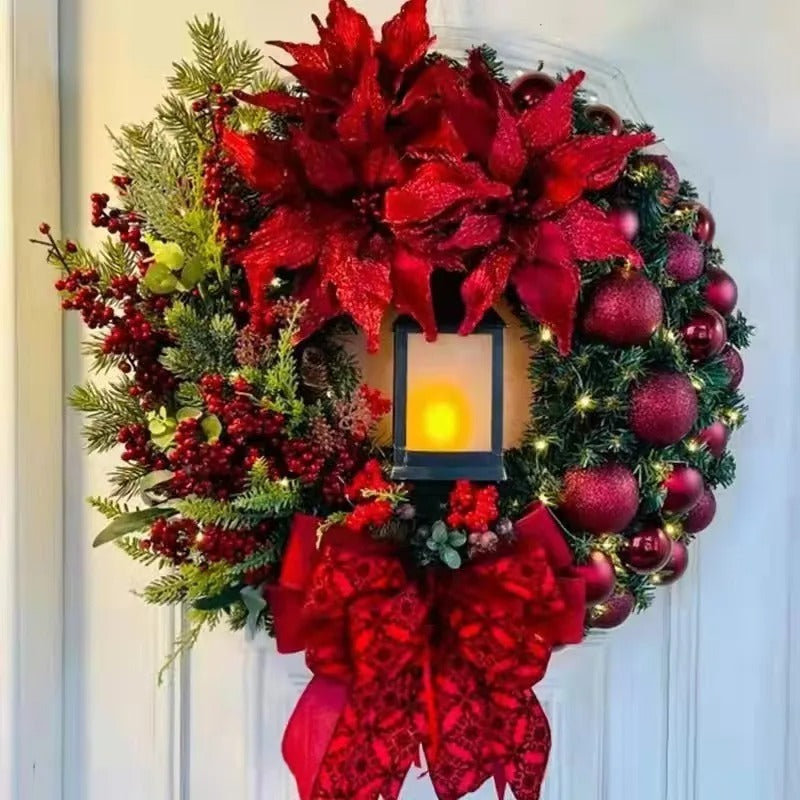 Guirlanda de Natal Vermelha Para Porta