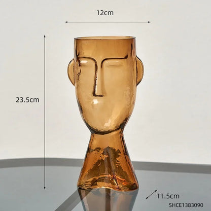 Terrário Transparente Vaso de Vidro para Decoração Face Abstrata - Casa Stony