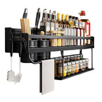 Prateleira Para Cozinha Em Aço Inox Multifuncional com Plataforma Porta Temperos - Casa Stony