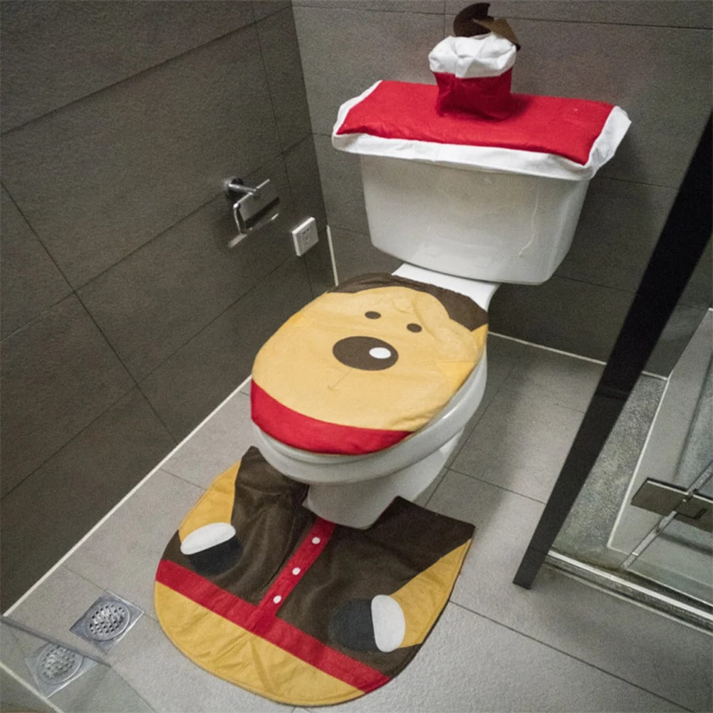 Conjunto de Capa de Natal para Sanitário