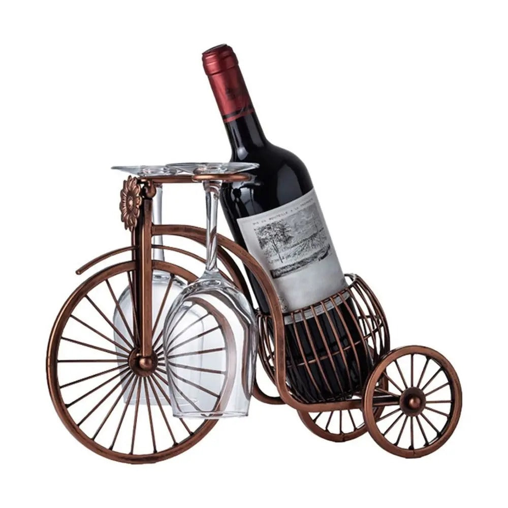 Suporte de Vinho Bicicleta Retrô Bronze