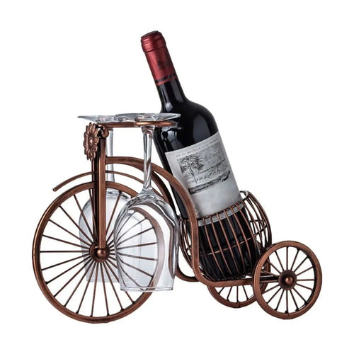 Suporte de Vinho Bicicleta Retrô Bronze