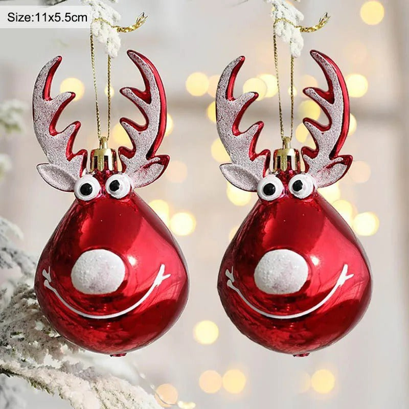Bolas Decorativas para Árvore de Natal Renas - Casa Stony
