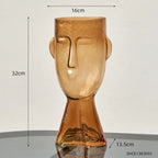 Terrário Transparente Vaso de Vidro para Decoração Face Abstrata - Casa Stony