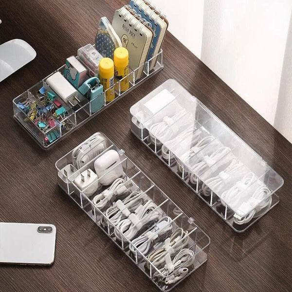 Organizador de Cabos Com Divisórias - Casa Stony
