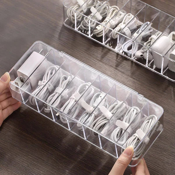 Organizador de Cabos Com Divisórias - Casa Stony