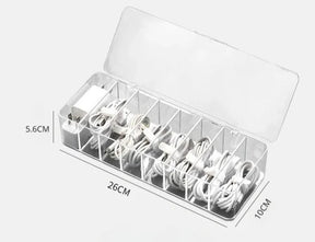 Organizador de Cabos Com Divisórias - Casa Stony