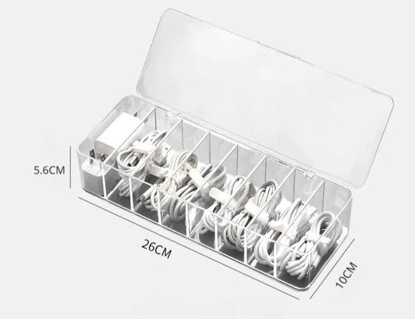 Organizador de Cabos Com Divisórias - Casa Stony