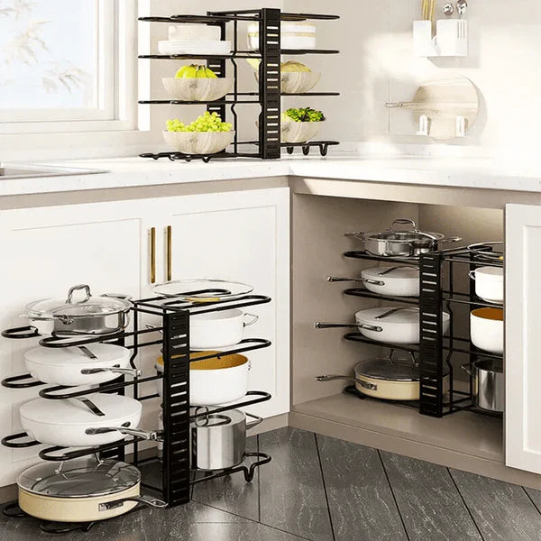 Organizador de Panelas e Tampas Armário de Cozinha - Casa Stony