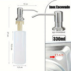 Medidas do dispenser inox escovado 330ml