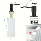 Medidas do dispenser preto 330ml