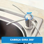 Cabeça do dispenser gira 360 graus