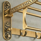 Porta Toalha Banheiro em Alumínio Dourado Luxo - Casa Stony