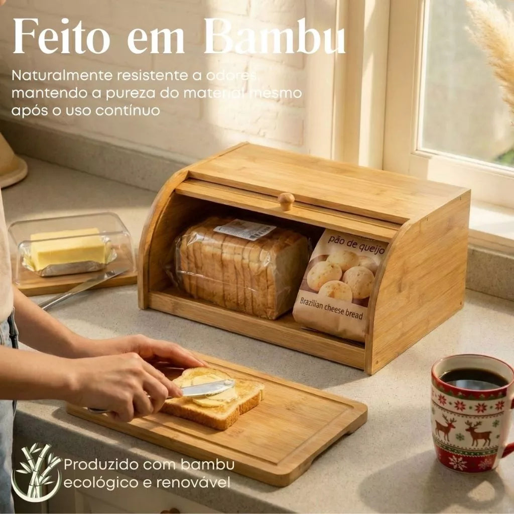 Porta Pão em Bambu