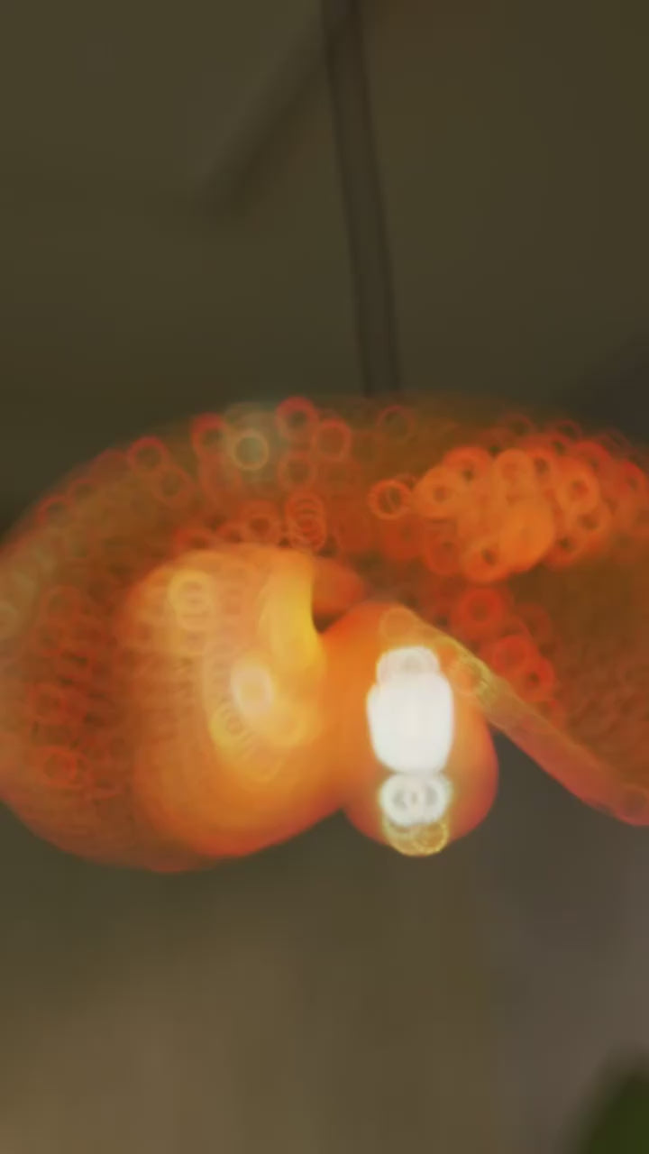 Luminária Pendente de Vime Estilo Palha Artesanal 50cm