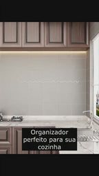 Prateleira Para Cozinha Em Aço Inox Multifuncional com Plataforma Porta Temperos 50cm