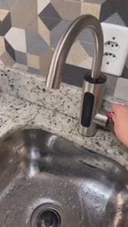 Torneira Elétrica Para Cozinha Banheiro Com Visor de Temperatura Aço Inoxidável