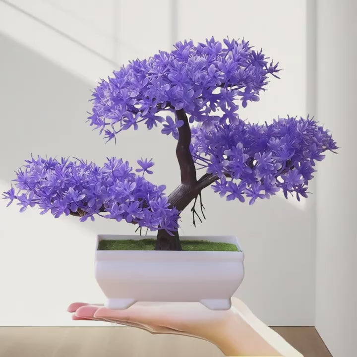 Bonsai Artificial Arvore com Flores em Seda