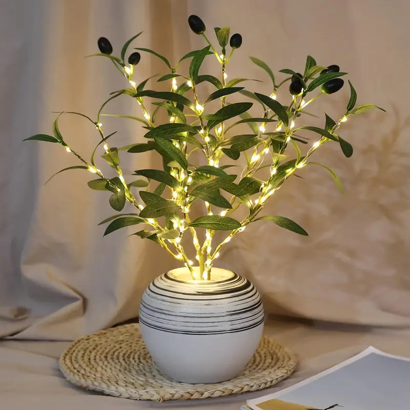 Ramo de Oliveira Artificial em Led Decorativo