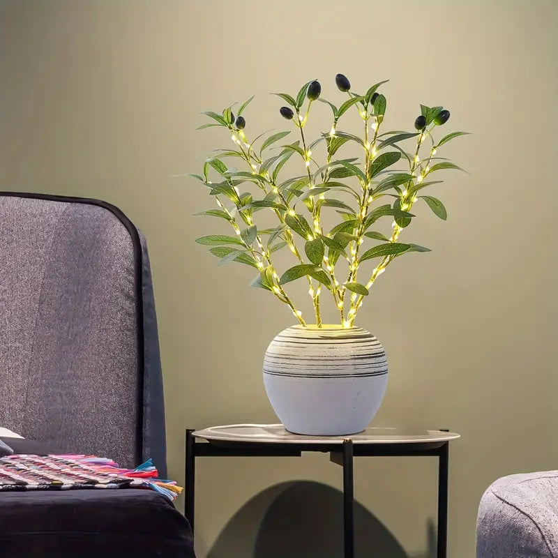 Ramo de Oliveira Artificial em Led Decorativo