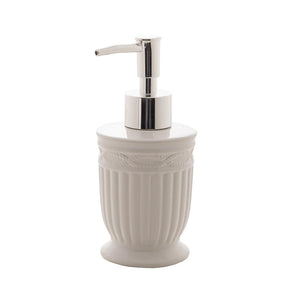 Kit Banheiro Lavabo de Cerâmica - Porta Sabonete Líquido e Porta Objetos