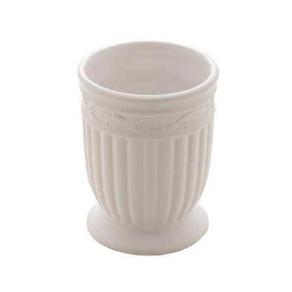 Kit Banheiro Lavabo de Cerâmica - Porta Sabonete Líquido e Porta Objetos - Casa Stony