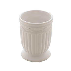 Kit Banheiro Lavabo de Cerâmica - Porta Sabonete Líquido e Porta Objetos