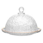 Queijeira de Cristal com Tampa Fio de Ouro - Casa Stony