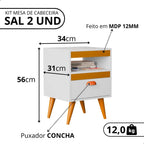 Mesinhas de Cabeceira Kit com 2 Unidades