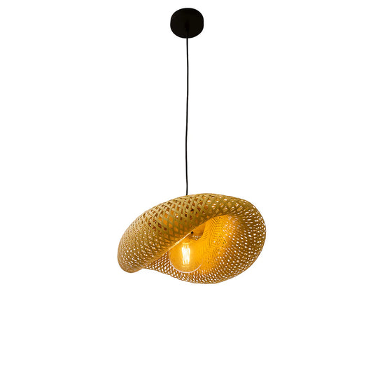 Luminária Pendente de Vime Estilo Palha Artesanal 50cm