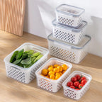 Potes organizadores herméticos para frutas e legumes
