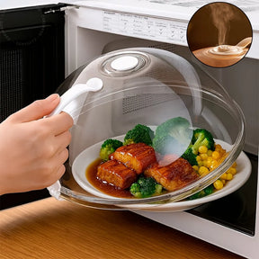 Tampa Microondas com Válvula Alça de Plástico Para Alimentos
