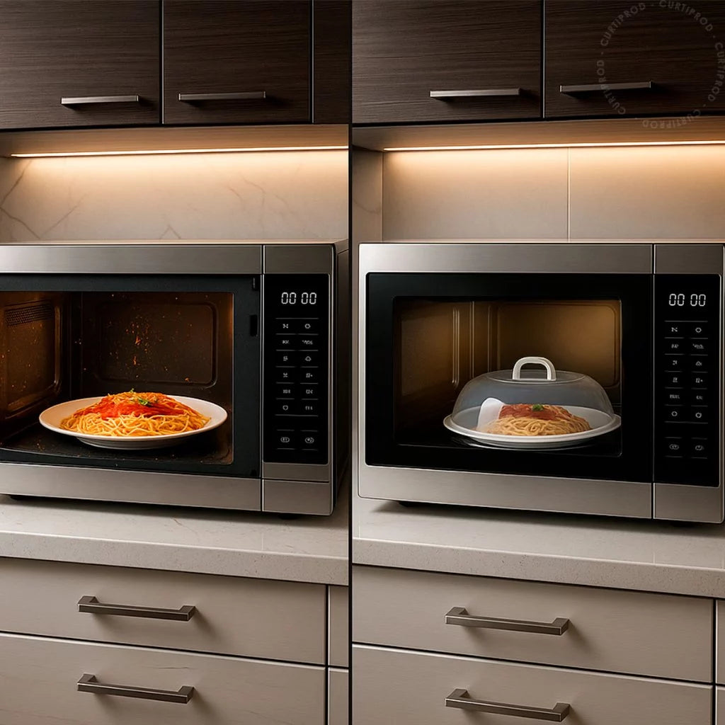 Tampa Microondas com Válvula Alça de Plástico Para Alimentos