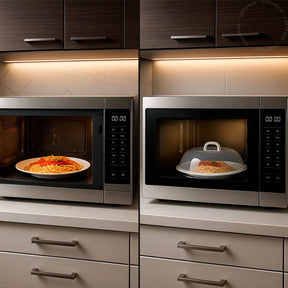 Tampa Microondas com Válvula Alça de Plástico Para Alimentos