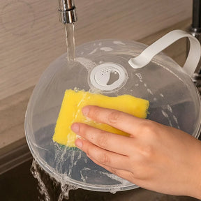 Tampa Microondas com Válvula Alça de Plástico Para Alimentos