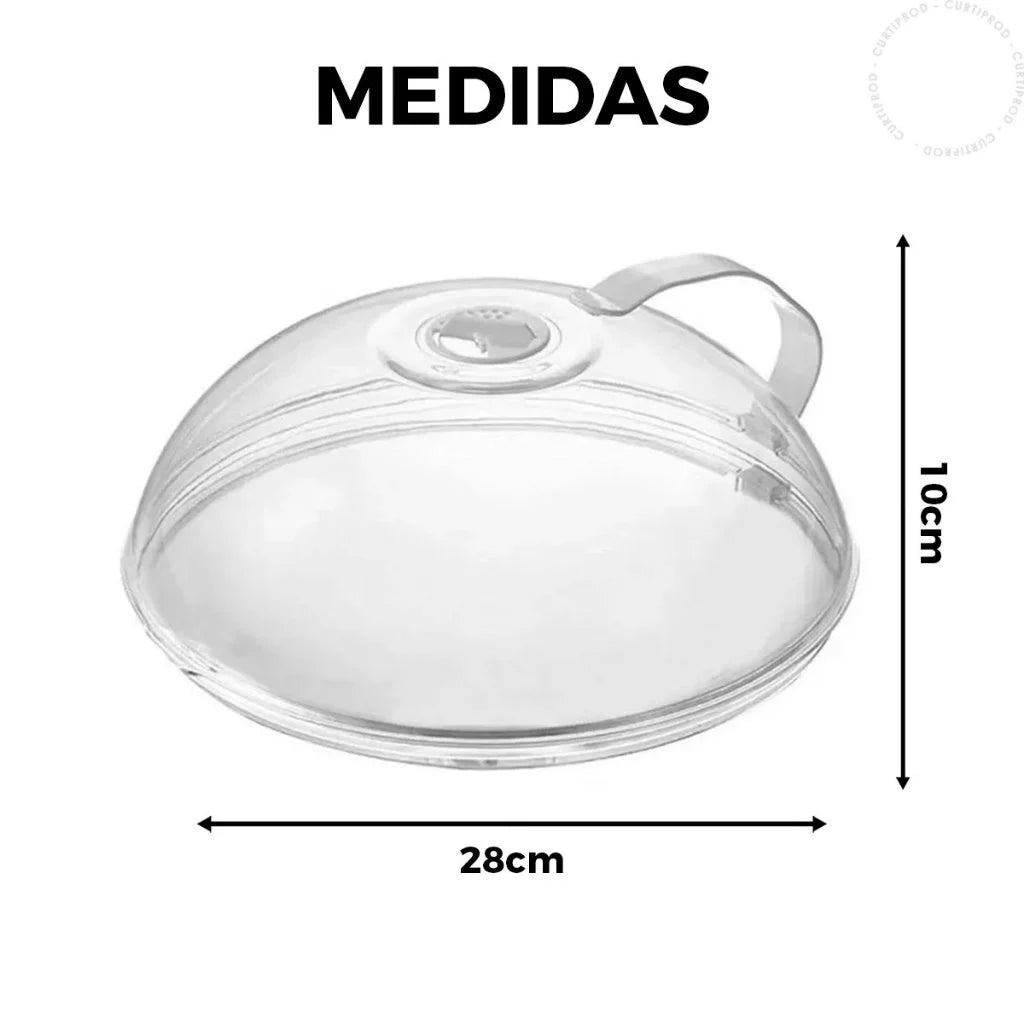 Tampa Microondas com Válvula Alça de Plástico Para Alimentos
