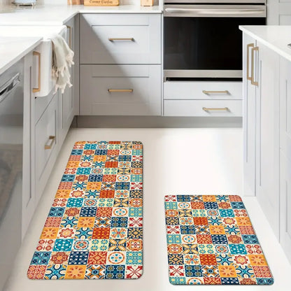 Tapete para Cozinha Absorvente Ladrilhos Vintage