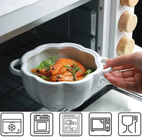 Bowl Tigela De Cerâmica Em Formato De Abóbora - Casa Stony