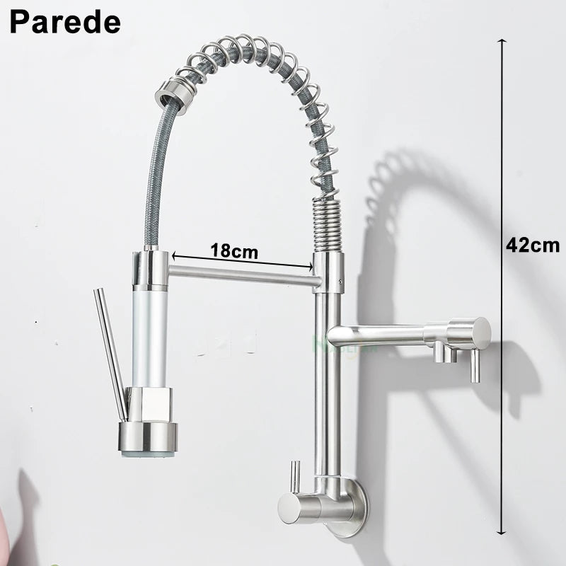 Torneira De Parede Para Cozinha Gourmet Monocomando Água Fria