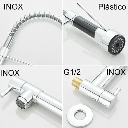Torneira De Parede Para Cozinha Gourmet Monocomando Água Fria