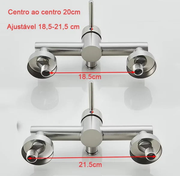 Torneira De Parede Para Cozinha Gourmet com Misturador